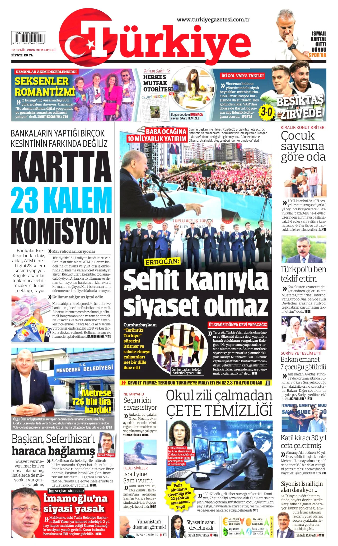 Türkiye Gazetesi Bugun